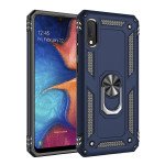 Wholesale Samsung Galaxy A10e Tech Armor Ring Grip Case with Metal Plate (Navy Blue)